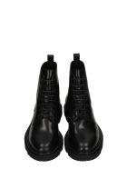 Officine Creative Lydon 004 Combat Boots In Black Leather Officine Creative Lydon 004 Combat Boots In Black Leather - black