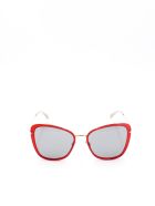 Pomellato PM0082S Sunglasses Pomellato PM0082S Sunglasses - Red Gold Grey