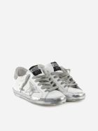 Golden Goose Superstar Sneakers With Laminated Leather Details Golden Goose Superstar Sneakers With Laminated Leather Details - White