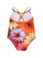 Dolce & Gabbana Multicolor Swimsuit For Baby Girl With Logo Dolce & Gabbana Multicolor Swimsuit For Baby Girl With Logo - Multicolor