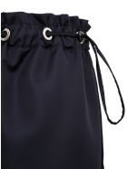 Tessa Black Nylon Skirt With Drawstring Tessa Black Nylon Skirt With Drawstring - Black