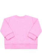 MSGM Pink Sweatshirt For Babygirl With Logo MSGM Pink Sweatshirt For Babygirl With Logo - Pink