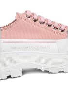 Alexander McQueen Tread Slick Sneakers In Pink Canvas Alexander McQueen Tread Slick Sneakers In Pink Canvas - Pink