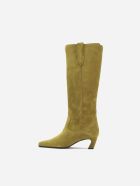 Aldo Castagna Belen Velor Boots In Suede Aldo Castagna Belen Velor Boots In Suede - Mustard