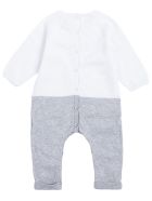Givenchy White And Grey Cotton And Cashmere Onesie With Logo Givenchy White And Grey Cotton And Cashmere Onesie With Logo - White