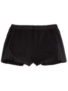 Moncler Pleated Cotton Blend Shorts Moncler Pleated Cotton Blend Shorts - Black