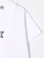 Kids White T-shirt With Perforated Star Simonetta Kids White T-shirt With Perforated Star - Bianco