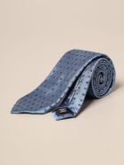 Ermenegildo Zegna Tie Ermenegildo Zegna Tie In Micro Patterned Silk Ermenegildo Zegna Tie Ermenegildo Zegna Tie In Micro Patterned Silk - Gnawed Blue