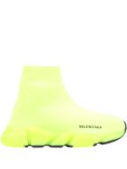 Balenciaga Neon Yellow Sneakers For Kids With Logo Balenciaga Neon Yellow Sneakers For Kids With Logo - Yellow