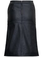 Mauro Grifoni A Line Black Leather Skirt Mauro Grifoni A Line Black Leather Skirt - Black