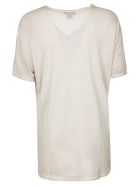 Avant Toi Loose V-neck T-shirt Avant Toi Loose V-neck T-shirt - Beige