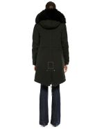 Exclusive Fw20 Icon Parka: Black Parka Patch Fox Raccoon Fur Mr & Mrs Italy Exclusive Fw20 Icon Parka: Black Parka Patch Fox Raccoon Fur - BLACK