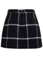 RED Valentino Wool Check Skirt RED Valentino Wool Check Skirt - Black