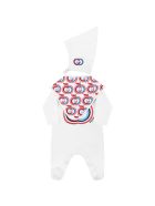 Gucci White Set For Babykids With Logo Gucci White Set For Babykids With Logo - White