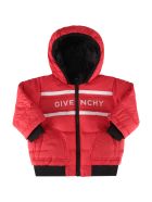 Red Jacket For Baby Boy With Logo Givenchy Red Jacket For Baby Boy With Logo - Rosso