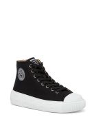 Versace Greca Sneakers In Black Canvas With Logo Versace Greca Sneakers In Black Canvas With Logo - Black