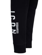 Dsquared2 Black Cotton Jogger With Print Dsquared2 Black Cotton Jogger With Print - Black