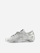 Golden Goose Superstar Sneakers With Laminated Leather Details Golden Goose Superstar Sneakers With Laminated Leather Details - White