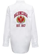 Balenciaga White Organic Cotton Shirt With Patch Detail Balenciaga White Organic Cotton Shirt With Patch Detail - White