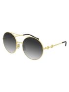 Gucci GG0878S Sunglasses Gucci GG0878S Sunglasses - Gold Gold Grey