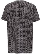 Balmain Oversize T-shirt With Monogram Print Balmain Oversize T-shirt With Monogram Print - Black