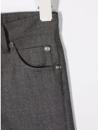 Kids Bermuda In Grey Virgin Wool Balmain Kids Bermuda In Grey Virgin Wool