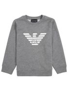 Emporio Armani Grey Modal Blend Sweatshirt With Logo Emporio Armani Grey Modal Blend Sweatshirt With Logo - Grey