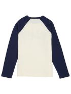 Mini Rodini Long-sleeved Cotton T-shirt With Wild At Heart Front Print Mini Rodini Long-sleeved Cotton T-shirt With Wild At Heart Front Print - Blu