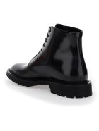 Laced Boots In Smooth Leather Saint Laurent Laced Boots In Smooth Leather - Nero