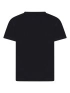 Armani Collezioni Blue T-shirt For Boy With Eagle Armani Collezioni Blue T-shirt For Boy With Eagle - Blue