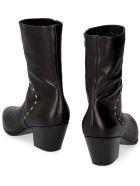 Celine Studded Leather Ankle Boots Celine Studded Leather Ankle Boots - black
