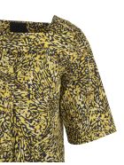 Short Dress With Print And Square Neckline Givenchy Short Dress With Print And Square Neckline - Black/yellow