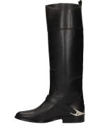 Golden Goose Charlie Texan Boots In Black Leather Golden Goose Charlie Texan Boots In Black Leather - black