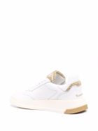 GHOUD Low Wom Sneakers In White And Gold Colored Leather GHOUD Low Wom Sneakers In White And Gold Colored Leather - White