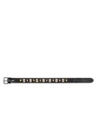 Christian Louboutin M Loublink 15 Calf/paris/spikes Rock Mix Black Leather Bracelet Christian Louboutin M Loublink 15 Calf/paris/spikes Rock Mix Black Leather Bracelet - BLACK