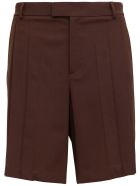 Valentino Brown Bermuda Shorts With Pleats Detail Valentino Brown Bermuda Shorts With Pleats Detail - Brown