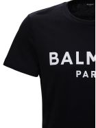 Balmain Black Jersey Tee With Contrasting Logo Balmain Black Jersey Tee With Contrasting Logo - Black