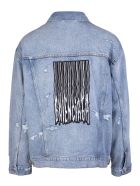 Unisex Light Blue Large Fit Barcode Jacket Balenciaga Unisex Light Blue Large Fit Barcode Jacket - Clear light blue