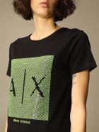 Armani Exchange T-shirt Armani Exchange Cotton T-shirt With Big Sequin Logo Armani Collezioni Armani Exchange T-shirt Armani Exchange Cotton T-shirt With Big Sequin Logo - Black