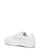 Alexander McQueen White Leather Skate Sneakers With Logo Alexander McQueen White Leather Skate Sneakers With Logo - White