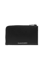 Alexander McQueen Logo Leather Card Holder Alexander McQueen Logo Leather Card Holder - Black