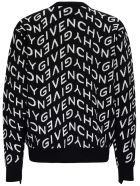 Givenchy Wool Sweater With Allover Refracted Logo Jacquard Givenchy Wool Sweater With Allover Refracted Logo Jacquard - Black