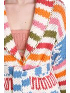 Cardigan In White Cotton Alanui Cardigan In White Cotton - Multicolor