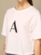 Armani Exchange T-shirt Armani Exchange Cropped T-shirt With Logo Armani Collezioni Armani Exchange T-shirt Armani Exchange Cropped T-shirt With Logo - White