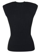Balmain Button Embellished Sleeveless Top Balmain Button Embellished Sleeveless Top - Blue