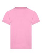 Fendi Pink T-shirt For Girl With Vertigo Logo Fendi Pink T-shirt For Girl With Vertigo Logo - Fuchsia
