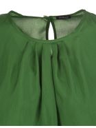 Prato Green Silk Round Neck Silk Blouse Kiton Prato Green Silk Round Neck Silk Blouse - Prato