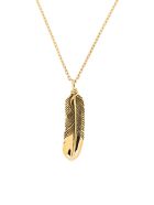 AMBUSH Feather Charm Necklace - Gold