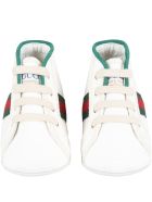 Gucci White Sneakers For Baby Kids With Double Gg Gucci White Sneakers For Baby Kids With Double Gg - White