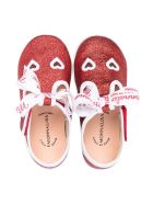 Monnalisa Glitter Red Ballet Flats Monnalisa Glitter Red Ballet Flats - Rosso